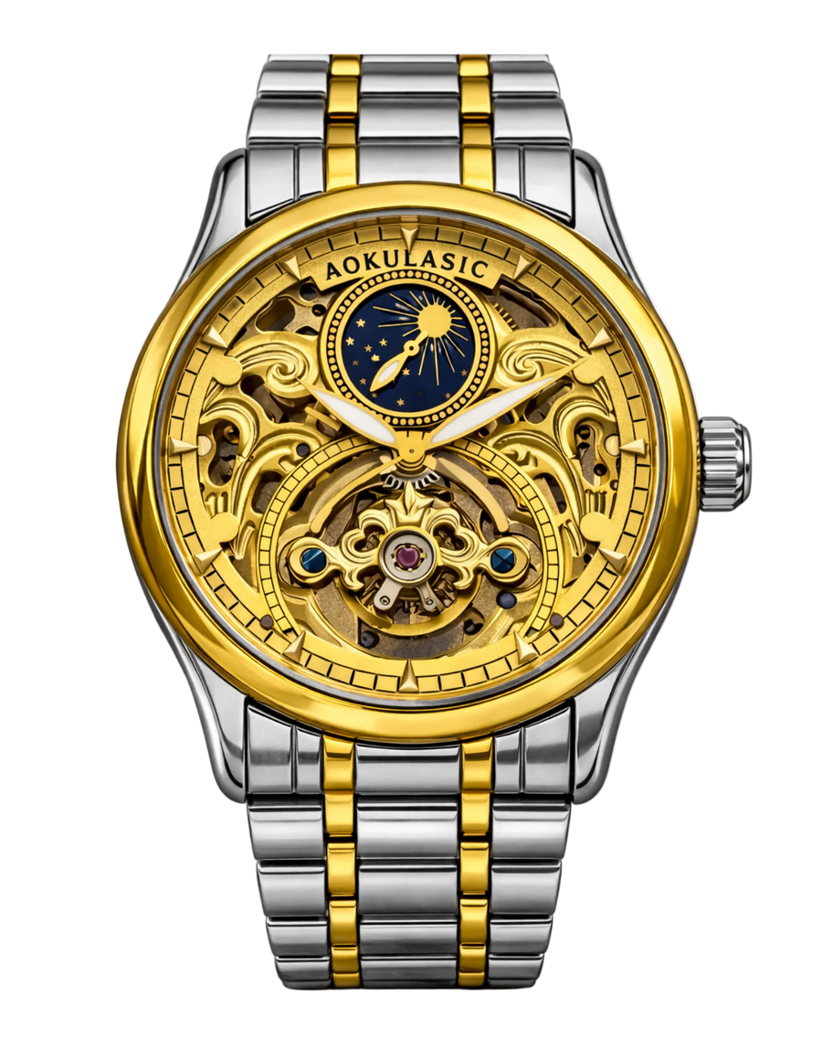 — Meridian Skeleton Automatic — Golden silver