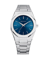 Silver Blue Classic Watch
