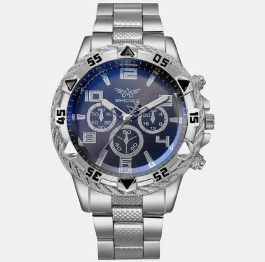 Silver Midnight Blue Watch